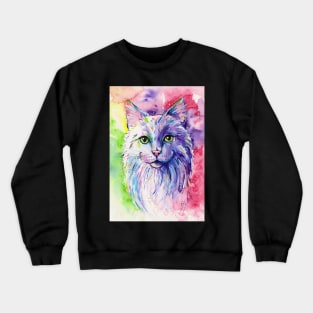 Not so white cat Crewneck Sweatshirt